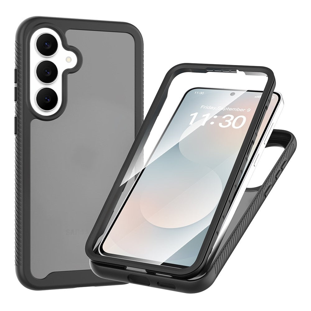 Samsung Galaxy S26 FE / S25 FE-skal Genomskinligt matt PC + TPU-mobilskal med PET-skärmfilm