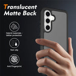 Samsung Galaxy S26 FE / S25 FE-skal Genomskinligt matt PC + TPU-mobilskal med PET-skärmfilm