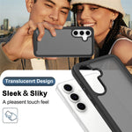 Samsung Galaxy S26 FE / S25 FE-skal Genomskinligt matt PC + TPU-mobilskal med PET-skärmfilm