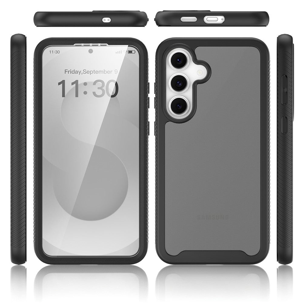 Samsung Galaxy S26 FE / S25 FE-skal Genomskinligt matt PC + TPU-mobilskal med PET-skärmfilm