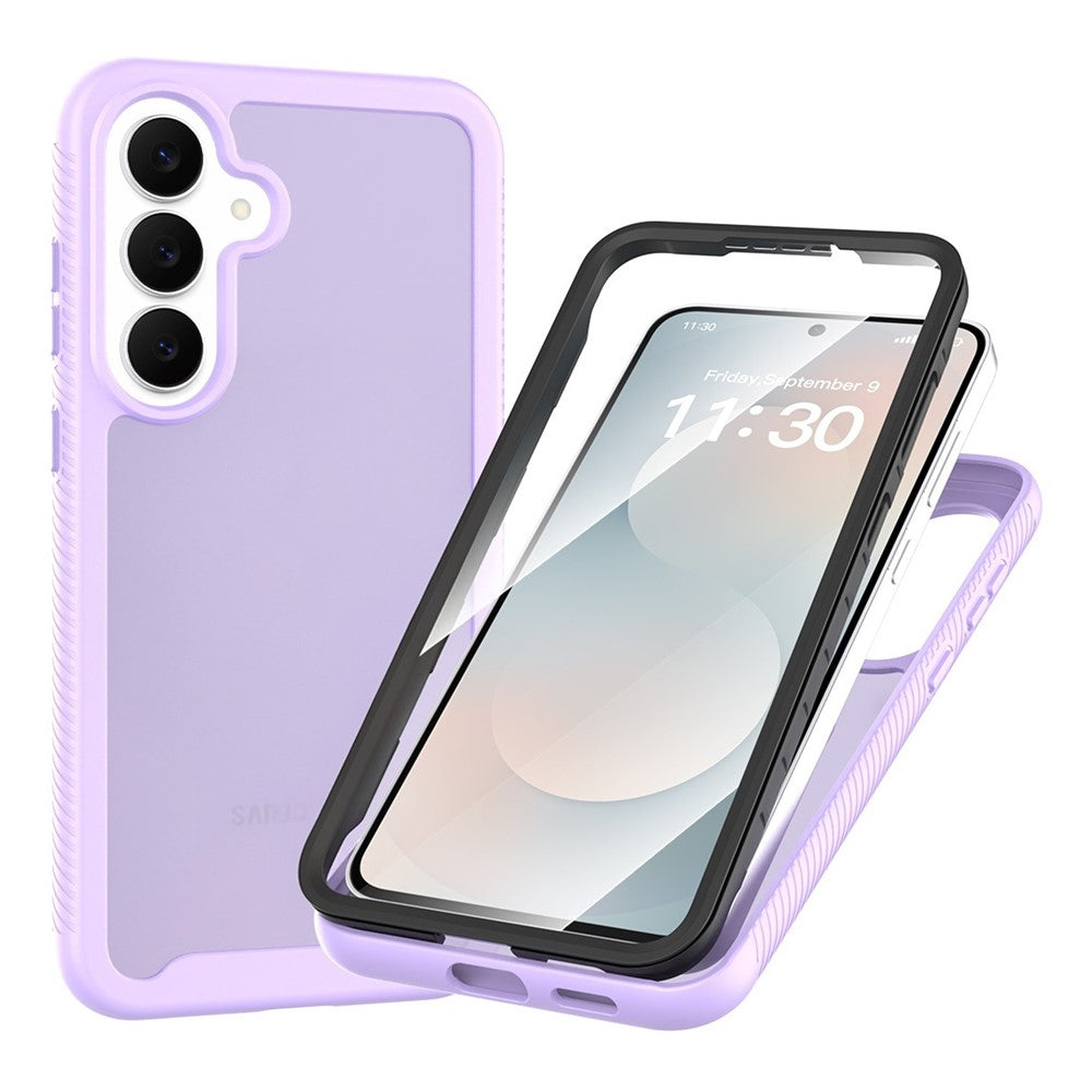Samsung Galaxy S26 FE / S25 FE-skal Genomskinligt matt PC + TPU-mobilskal med PET-skärmfilm