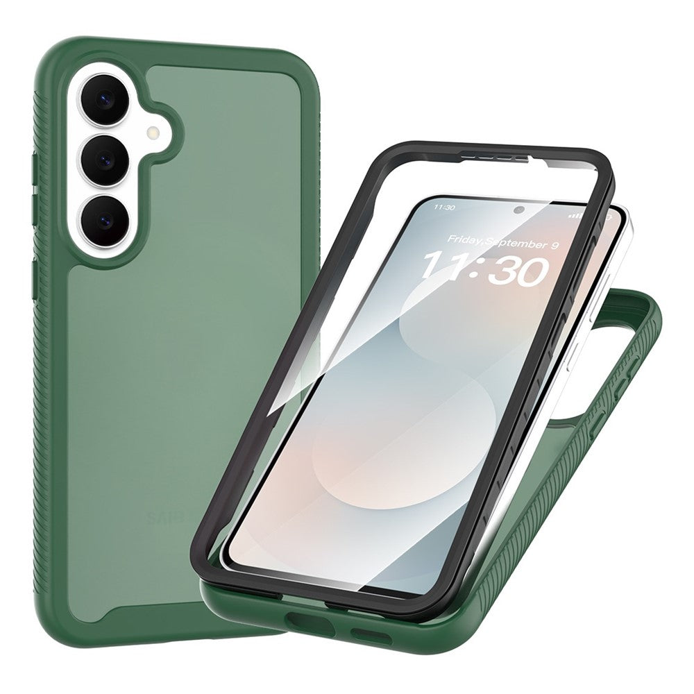 Samsung Galaxy S26 FE / S25 FE-skal Genomskinligt matt PC + TPU-mobilskal med PET-skärmfilm