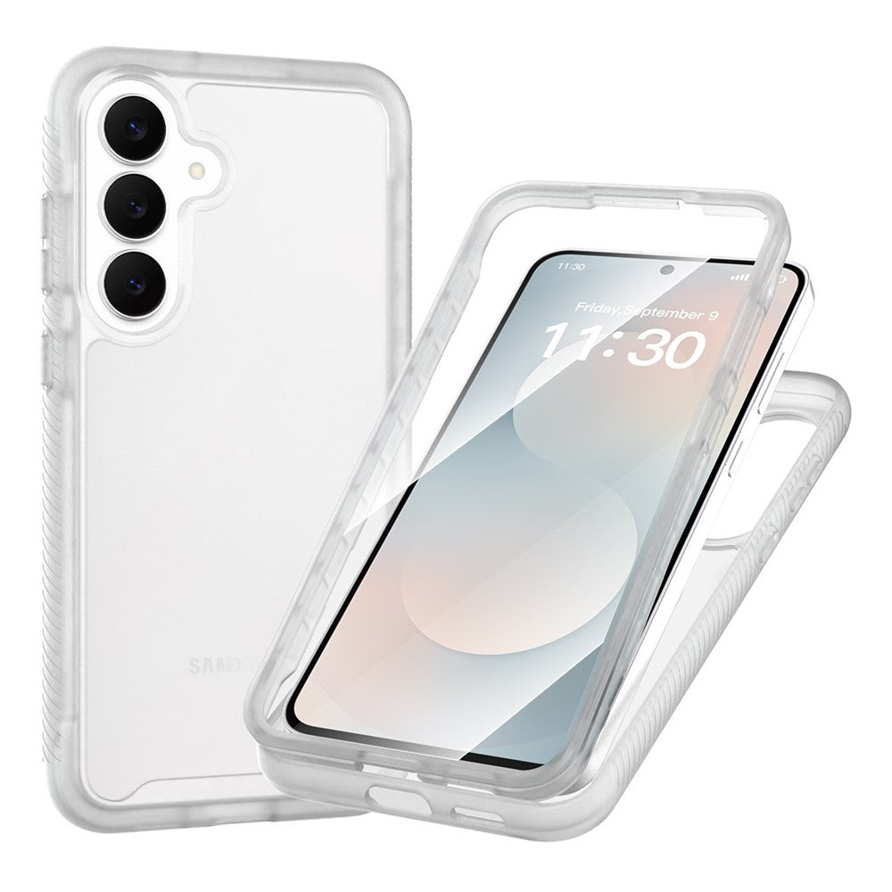 Samsung Galaxy S26 FE / S25 FE-skal Genomskinligt matt PC + TPU-mobilskal med PET-skärmfilm