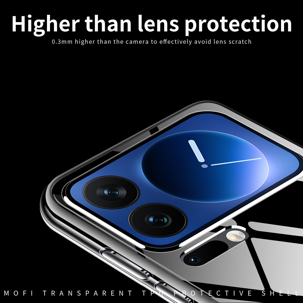MOFI för Xiaomi 18 Pro Genomskinligt mobilskal Ultratunt TPU mobil Baksida
