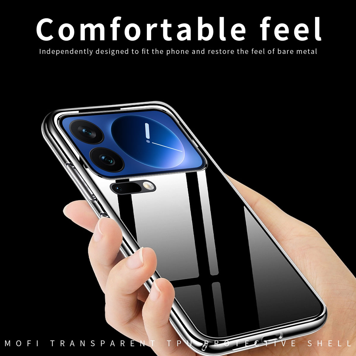 MOFI för Xiaomi 18 Pro Genomskinligt mobilskal Ultratunt TPU mobil Baksida