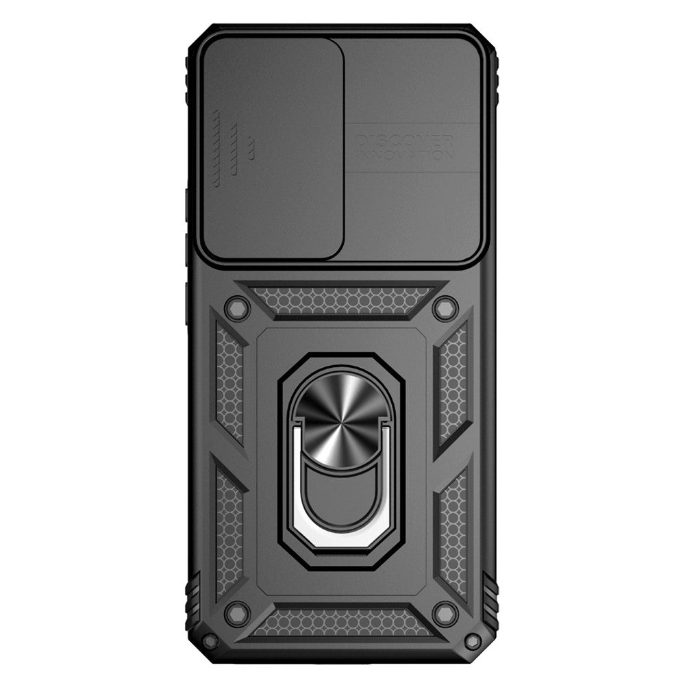 Mobilcover med skydbeskyttelse til kameraet til Xiaomi 12T 5G / 12T Pro 5G / Redmi K50 Ultra 5G, metalring, stander, ridsefast PC + TPU-beskyttelsescover