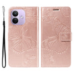 Xiaomi Redmi Note 17 Pro 5G Plånboksfodral Läderfodral med Blommigt Fjärilstryck, Stativ
