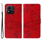 Pungcover i læder til Xiaomi Redmi Note 17 4G (Global) / Xiaomi Redmi Note 17 (Indien/Kina) 5G / Xiaomi Redmi Note 17 5G (Global) med blomster- og sommerfugleprint samt stativ