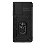 Xiaomi Redmi Note 11T Pro 5G / Note 11T Pro+ 5G / Note 12T Pro 5G / Poco X4 GT 5G / Redmi K50i 5G mobilskal med glidande kameraskydd PC + TPU mobilskal med metallring och stöd
