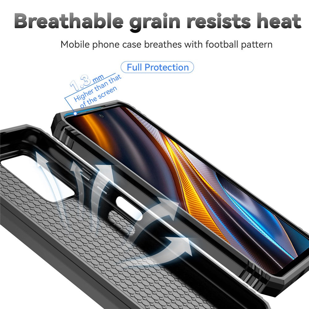 Xiaomi Redmi Note 11T Pro 5G / Note 11T Pro+ 5G / Note 12T Pro 5G / Poco X4 GT 5G / Redmi K50i 5G mobilskal med glidande kameraskydd PC + TPU mobilskal med metallring och stöd
