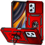 Xiaomi Redmi Note 11T Pro 5G / Note 11T Pro+ 5G / Note 12T Pro 5G / Poco X4 GT 5G / Redmi K50i 5G mobilcover med glidende kamerabeskyttelse, PC + TPU-cover med metalring og støtte