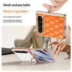 Xiaomi 18 Fold-skal, vadderat läderfodral med ringhållare/skärmfilm