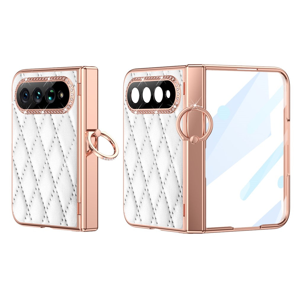 Xiaomi 18 Fold-skal, vadderat läderfodral med ringhållare/skärmfilm