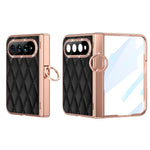 Xiaomi 18 Fold-skal, vadderat läderfodral med ringhållare/skärmfilm