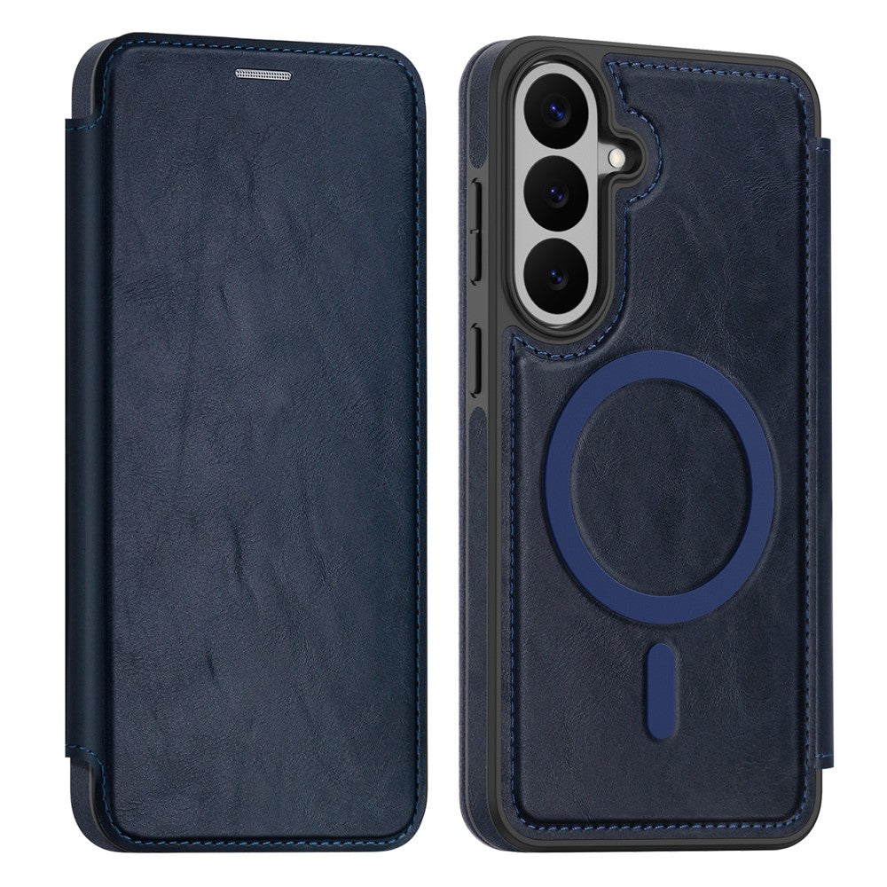Samsung Galaxy S26 FE Magnetiskt Skal RFID-blockerande Korthållare Lädermobilskal