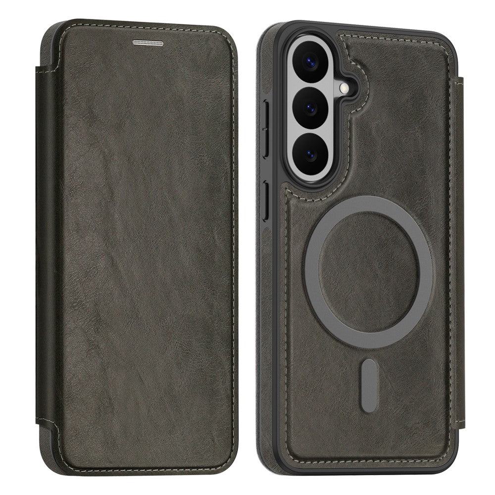 Samsung Galaxy S26 FE Magnetiskt Skal RFID-blockerande Korthållare Lädermobilskal