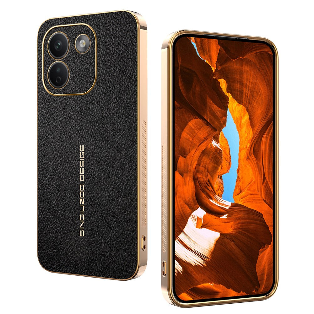 For Xiaomi Redmi Note 17 Pro Max 5G  /  17 Pro+ 5G Case Anti Scratch Litchi Texture TPU Leather PU Phone Back Cover