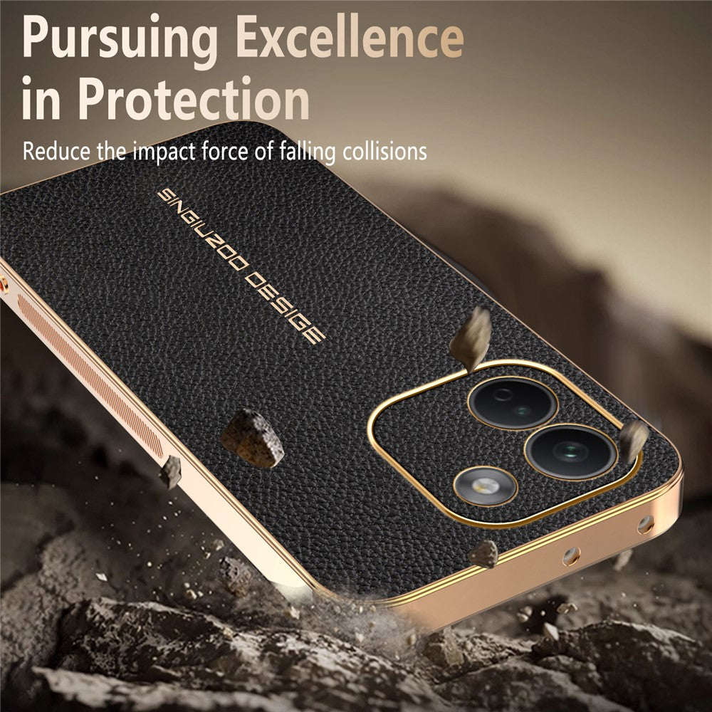 For Xiaomi Redmi Note 17 Pro Max 5G  /  17 Pro+ 5G Case Anti Scratch Litchi Texture TPU Leather PU Phone Back Cover