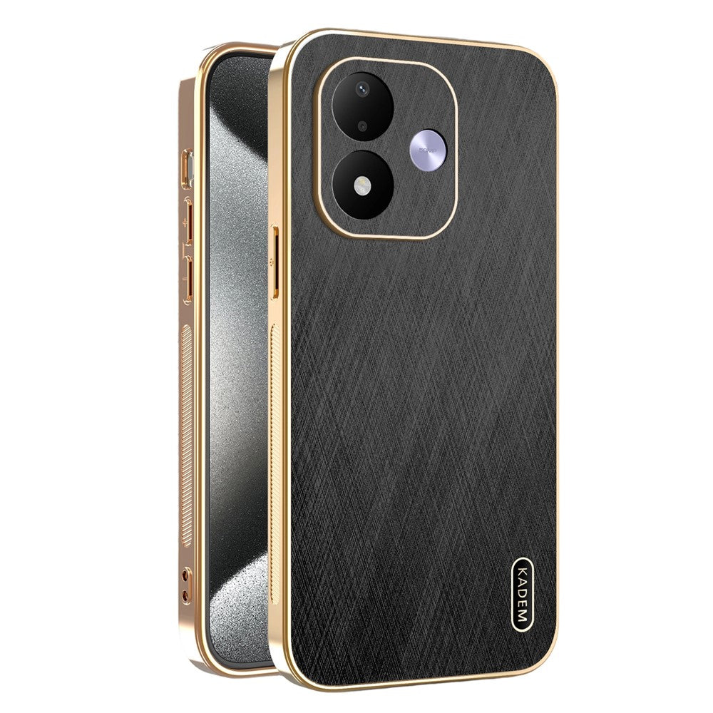 KADEM-mobilcover til Xiaomi Redmi Note 17 5G (Global) / 17 4G (Global) / 17 (Indien/Kina) 5G, galvaniseret silkestruktur, PU + TPU-mobilcover til bagsiden