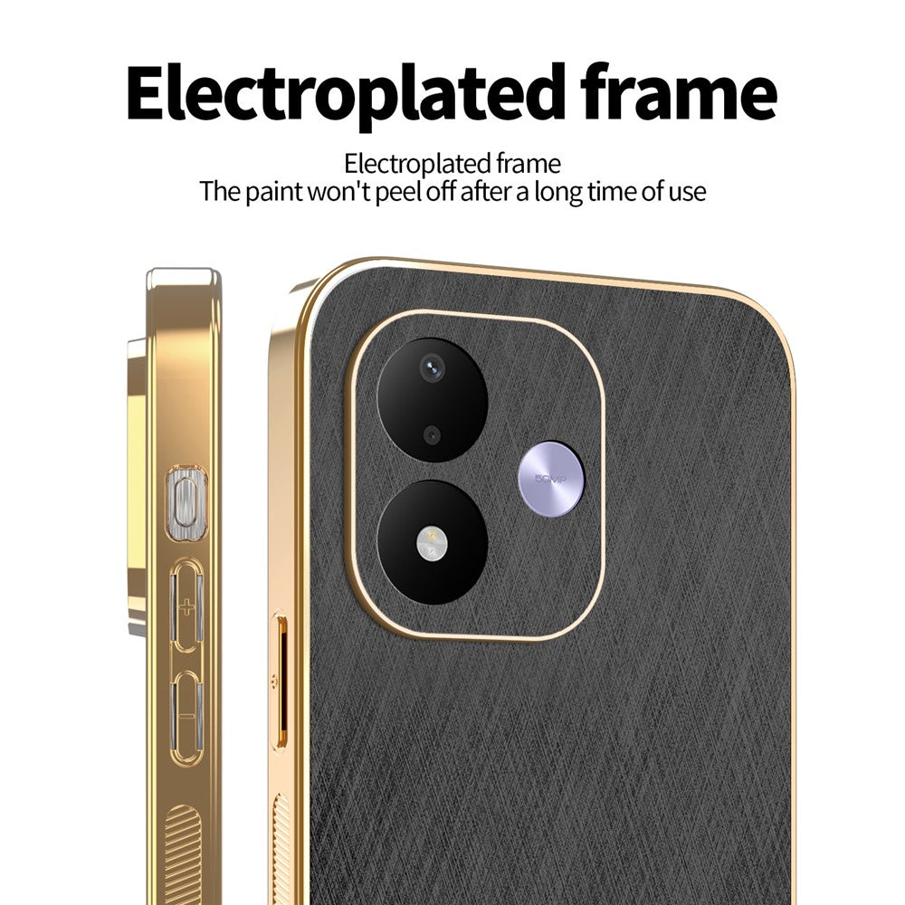 KADEM-mobilcover til Xiaomi Redmi Note 17 5G (Global) / 17 4G (Global) / 17 (Indien/Kina) 5G, galvaniseret silkestruktur, PU + TPU-mobilcover til bagsiden