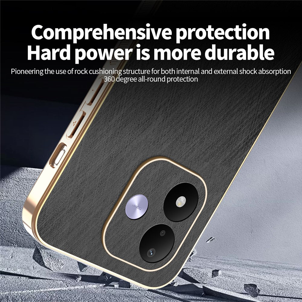 KADEM-mobilcover til Xiaomi Redmi Note 17 5G (Global) / 17 4G (Global) / 17 (Indien/Kina) 5G, galvaniseret silkestruktur, PU + TPU-mobilcover til bagsiden