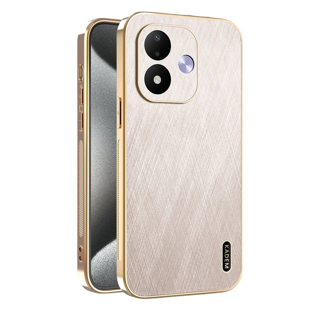 KADEM-mobilcover til Xiaomi Redmi Note 17 5G (Global) / 17 4G (Global) / 17 (Indien/Kina) 5G, galvaniseret silkestruktur, PU + TPU-mobilcover til bagsiden