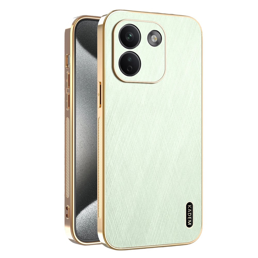 KADEM For Xiaomi Redmi Note 17 Pro Max 5G  /  17 Pro+ 5G Phone Case Electroplating Silk Texture PU + TPU Phone Back Cover