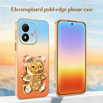 SINGIUZOO mobilskal till Xiaomi Redmi Note 17 5G (Global) / 17 4G (Global) / 17 (Indien/Kina) 5G Glitter Björn Stativ Elektropläterad Gradient Färg PC + TPU Skal
