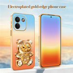 SINGIUZOO För Xiaomi Redmi Note 17 Pro Max 5G / 17 Pro+ 5G Skal Glitter Björn Stativ Elektropläterad Gradient Färg PC + TPU mobilskal