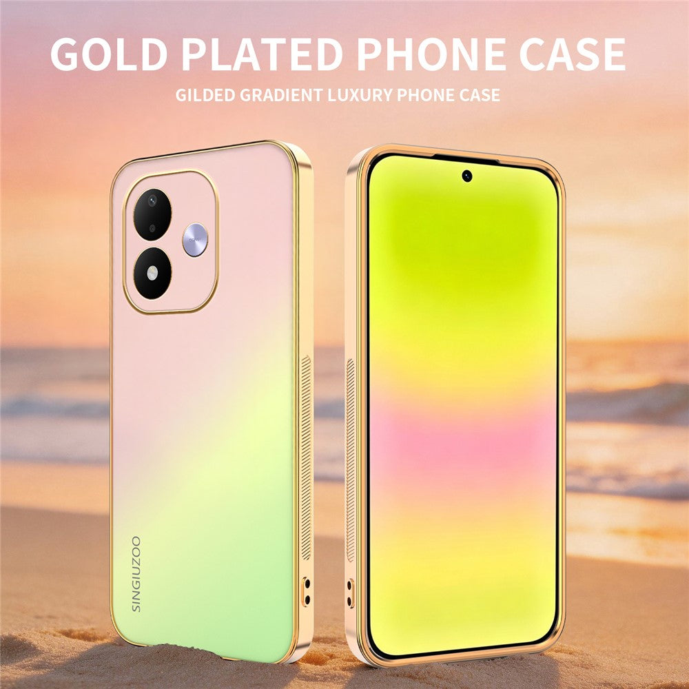 SINGIUZOO mobilskal för Xiaomi Redmi Note 17 5G (Global) / 17 4G (Global) / 17 (Indien/Kina) 5G Elektropläterad AG Matt Gradient Färg PC + TPU Skal
