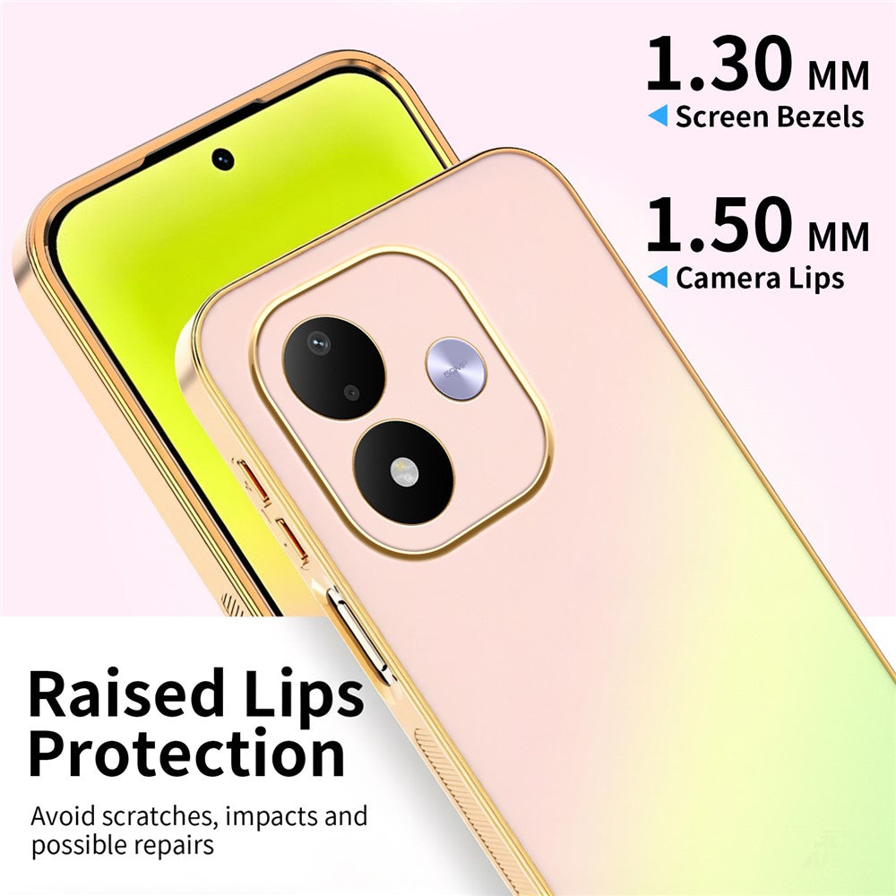 SINGIUZOO mobilskal för Xiaomi Redmi Note 17 5G (Global) / 17 4G (Global) / 17 (Indien/Kina) 5G Elektropläterad AG Matt Gradient Färg PC + TPU Skal