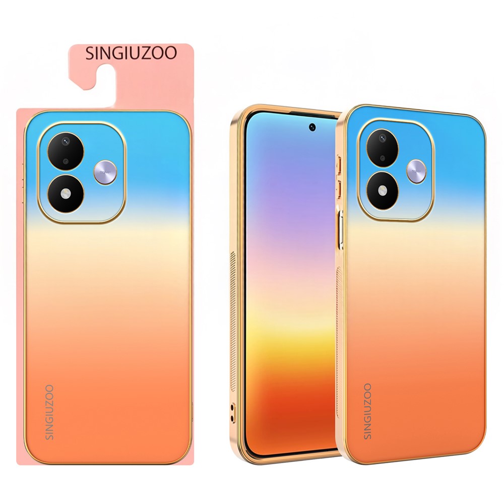 SINGIUZOO mobilskal för Xiaomi Redmi Note 17 5G (Global) / 17 4G (Global) / 17 (Indien/Kina) 5G Elektropläterad AG Matt Gradient Färg PC + TPU Skal