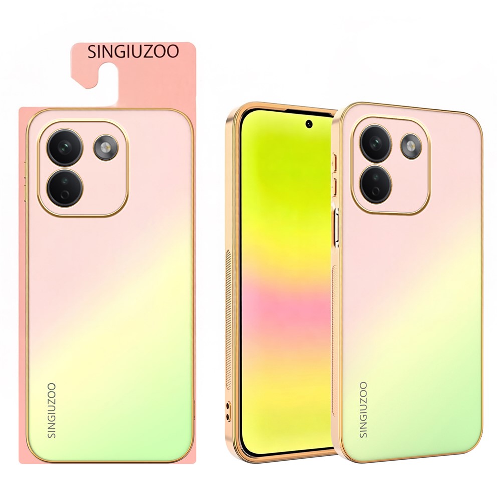 SINGIUZOO Skal för Xiaomi Redmi Note 17 Pro Max 5G / 17 Pro+ 5G, elektropläterat AG-material, matt tonad färg, PC + TPU, mobilskal
