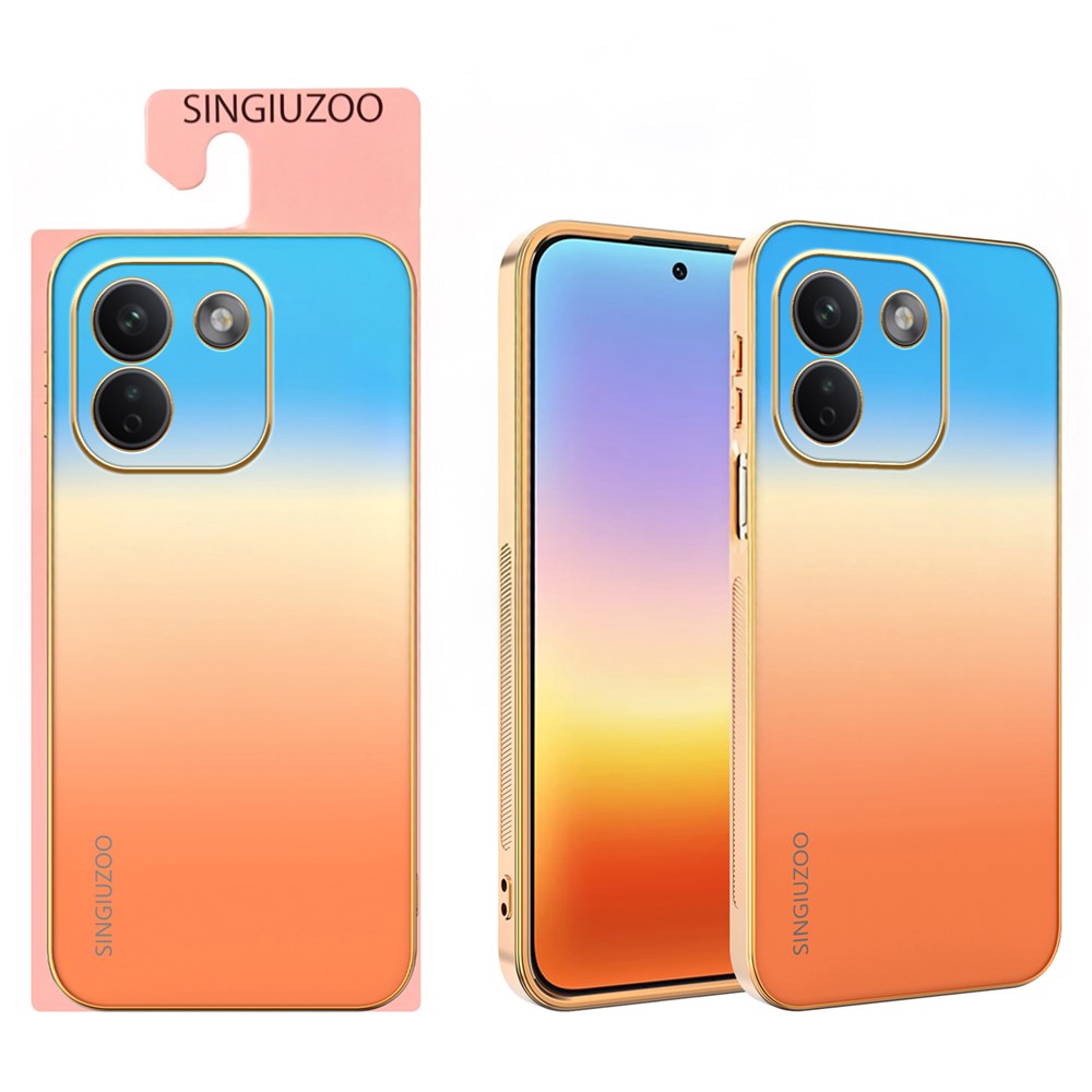 SINGIUZOO Skal för Xiaomi Redmi Note 17 Pro Max 5G / 17 Pro+ 5G, elektropläterat AG-material, matt tonad färg, PC + TPU, mobilskal