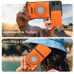 Phone Case with Slide Camera Cover for Xiaomi Redmi Note 17 Pro 5G / Note 17 Pro+ 5G / Note 17 Pro Max 5G , Ring Kickstand PC + TPU Back Shell