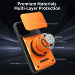 Phone Case with Slide Camera Cover for Xiaomi Redmi Note 17 Pro 5G / Note 17 Pro+ 5G / Note 17 Pro Max 5G , Ring Kickstand PC + TPU Back Shell
