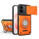 Phone Case with Slide Camera Cover for Xiaomi Redmi Note 17 Pro 5G / Note 17 Pro+ 5G / Note 17 Pro Max 5G , Ring Kickstand PC + TPU Back Shell