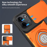 Phone Case with Slide Camera Cover for Xiaomi Redmi Note 17 Pro 5G / Note 17 Pro+ 5G / Note 17 Pro Max 5G , Ring Kickstand PC + TPU Back Shell