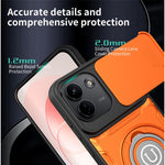 Phone Case with Slide Camera Cover for Xiaomi Redmi Note 17 Pro 5G / Note 17 Pro+ 5G / Note 17 Pro Max 5G , Ring Kickstand PC + TPU Back Shell