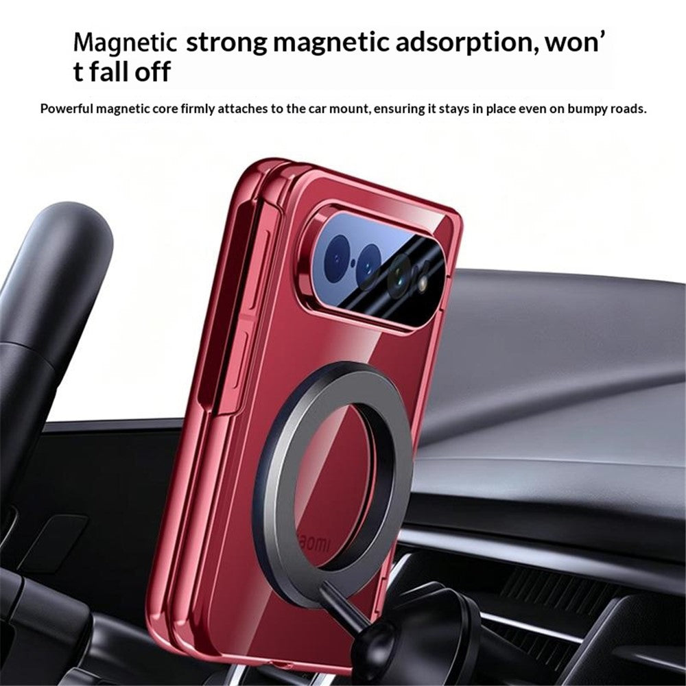 Xiaomi 18 Fold Magnetiskt Skal Stöd Galvaniserat PC mobilskydd Inbyggt Skärmskydd