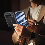 Xiaomi 18 Fold-skal i läder + PC-mobilskal med HD-härdat glasfilm, linsstativ