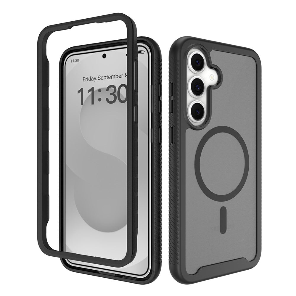 For Samsung Galaxy S26 FE / S25 FE Magnetic Phone Case Detachable 2 in 1 Translucent Matte PC TPU Back Cover