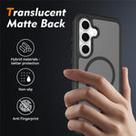 Samsung Galaxy S26 FE / S25 FE Magnetiskt mobilskal Avtagbart 2-i-1 Genomskinligt Matt PC TPU Bakstycke