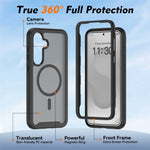 Samsung Galaxy S26 FE / S25 FE Magnetiskt mobilskal Avtagbart 2-i-1 Genomskinligt Matt PC TPU Bakstycke