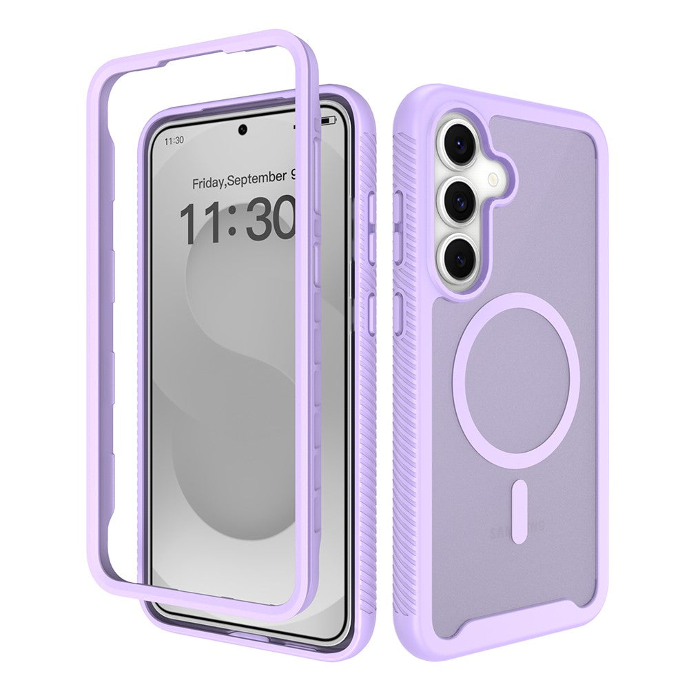 Samsung Galaxy S26 FE / S25 FE Magnetiskt mobilskal Avtagbart 2-i-1 Genomskinligt Matt PC TPU Bakstycke
