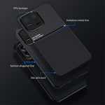 Back Shell for Xiaomi 13 5G, Drop Proof Lines Imprinted PU Leather+TPU Phone Case Car Mount Metal Sheet Smartphone Cover
