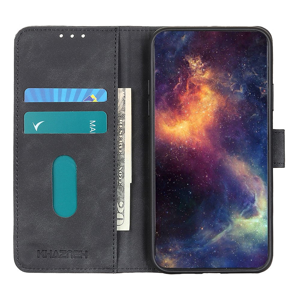 KHAZNEH för Xiaomi Redmi Note 17 Pro+ 5G-skal i PU-läder med retrotextur – mobilskal