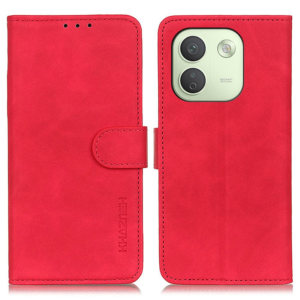 KHAZNEH för Xiaomi Redmi Note 17 Pro+ 5G-skal i PU-läder med retrotextur – mobilskal