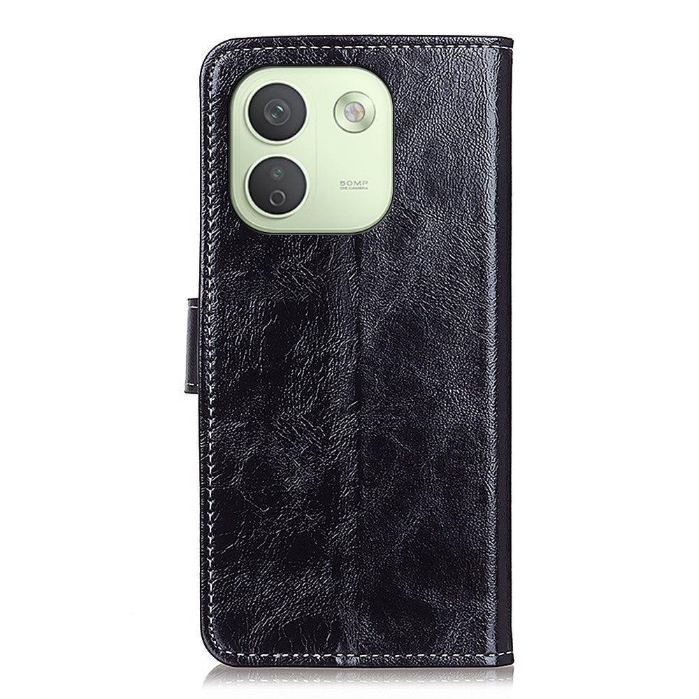 For Xiaomi Redmi Note 17 Pro+ 5G Case Wallet Leather Phone Cover Crazy Horse Texture