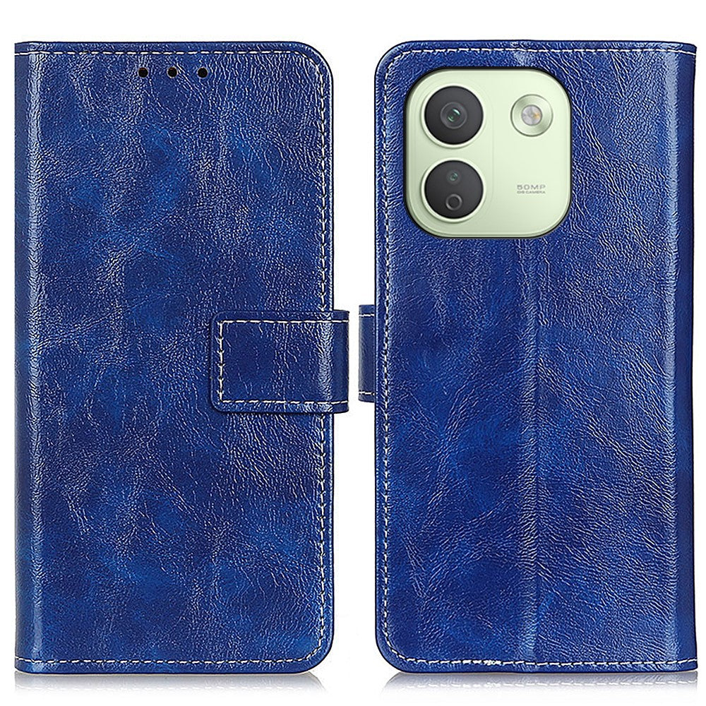 For Xiaomi Redmi Note 17 Pro+ 5G Case Wallet Leather Phone Cover Crazy Horse Texture